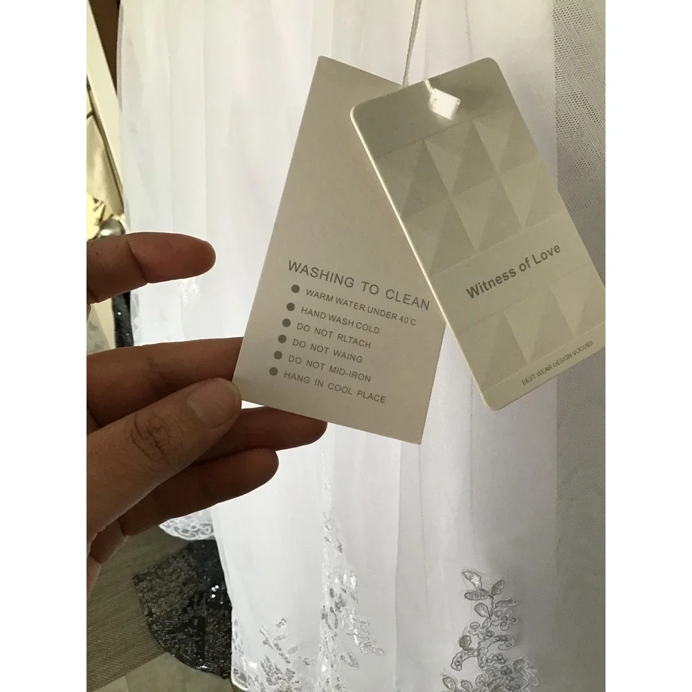 Witness of Love Girls White Lace VNeck Sequin Tulle Cocktail Dress Size 10 NWT‎